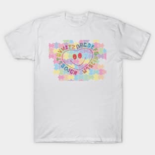 ABC Colorful Smile face Puzzle T-Shirt